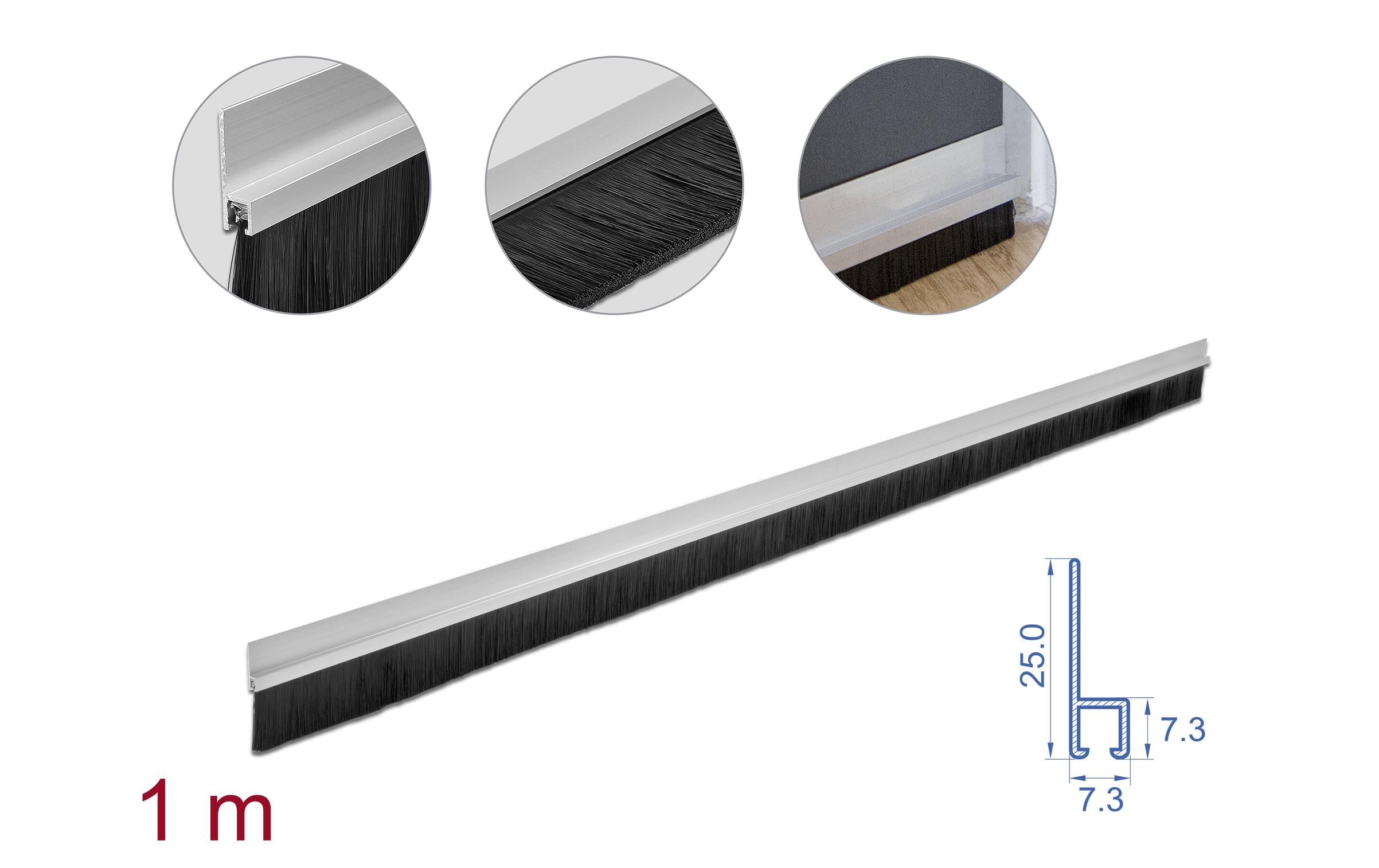 Delock Türdichtschiene Alu-Profil Gerade, 1 m x 40 mm