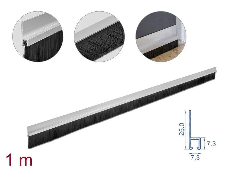 Delock Türdichtschiene Alu-Profil Gerade, 1 m x 40 mm Delock Türdichtschiene Alu-Profil Gerade, 1 m x 40 mm