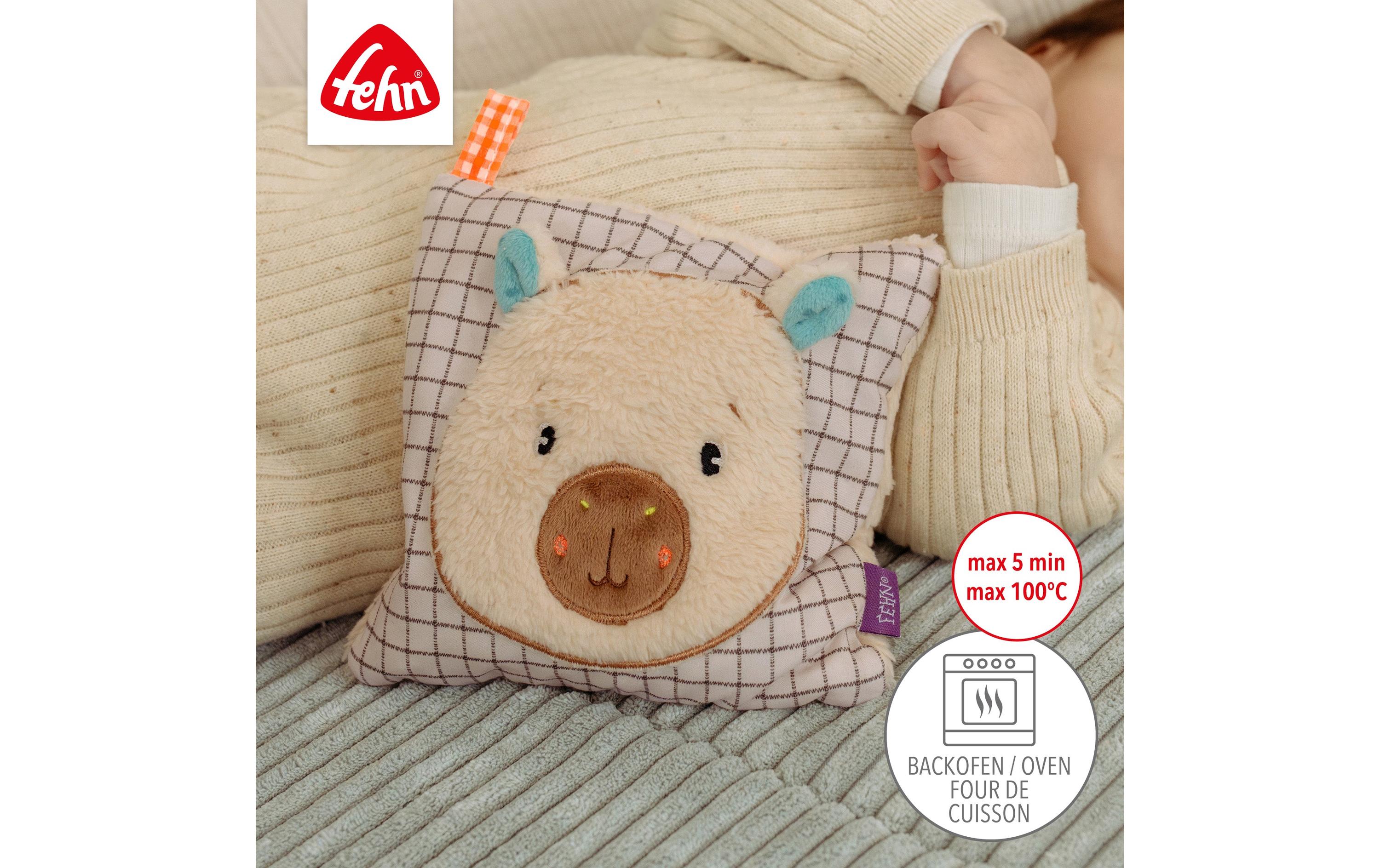 fehn Wärmekissen Capybara, Beige / Braun, 16 x 16 cm