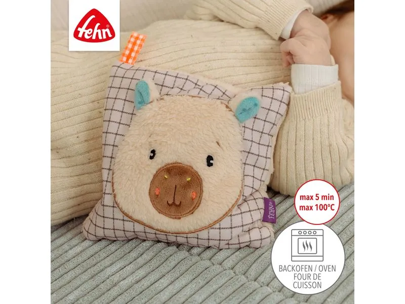 fehn Wärmekissen Capybara, Beige / Braun, 16 x 16 cm