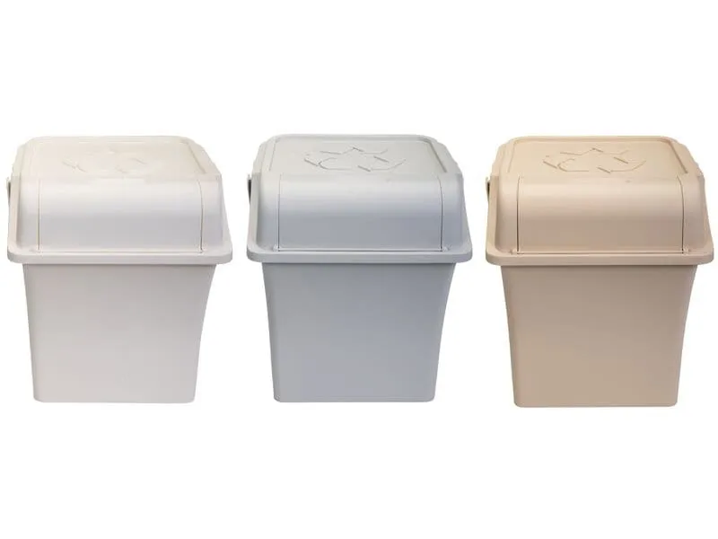 COCON Recyclingbehälter Sorto Mehrfarbig, 3 Stück, 45 L COCON Recyclingbehälter Sorto Mehrfarbig, 3 Stück, 45 L
