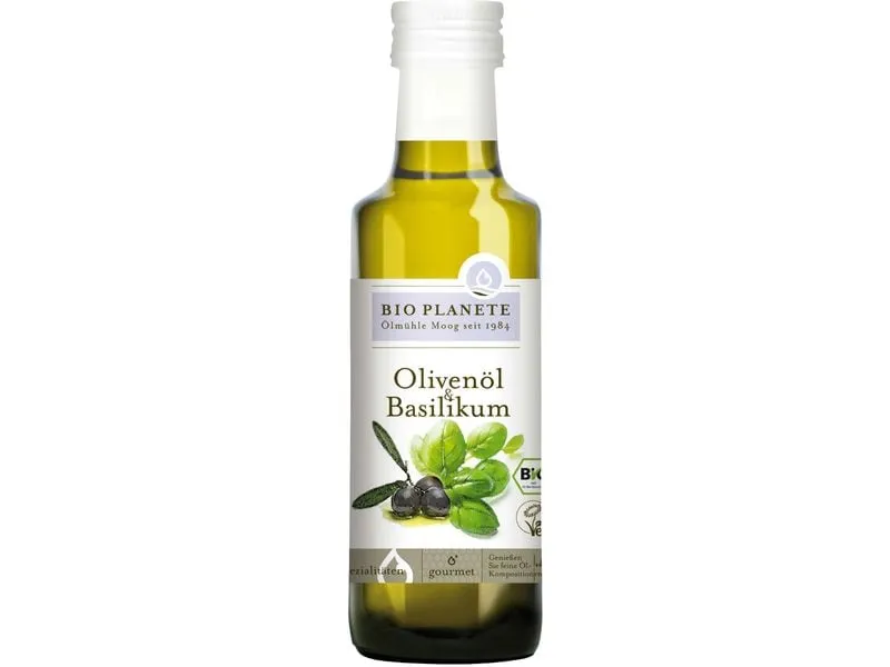 Bio Planete Olivenöl und Basilikum 100 ml
