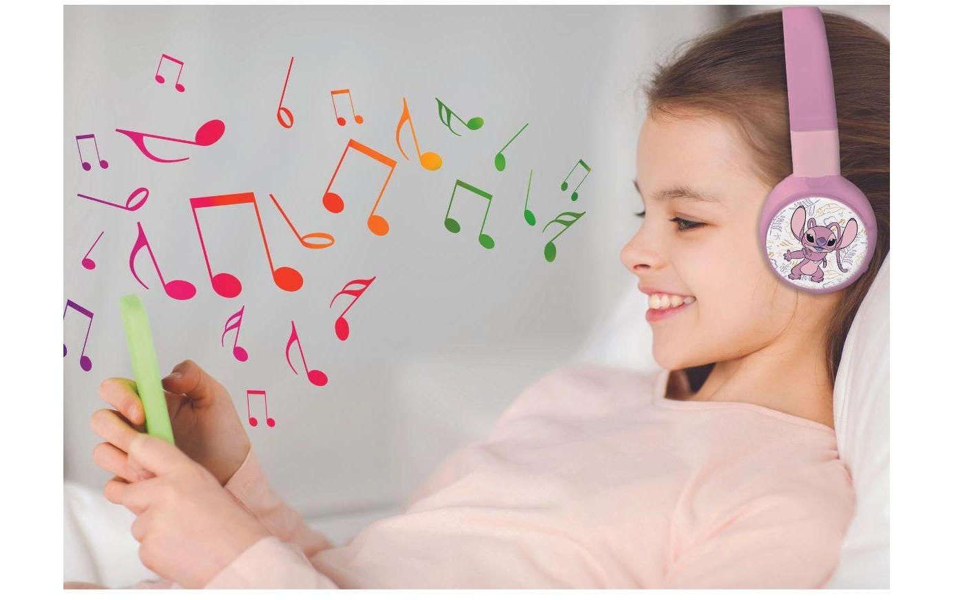 Lexibook Disney Stitch Angel 2in1 Bluetooth-Kopfhörer Rosa