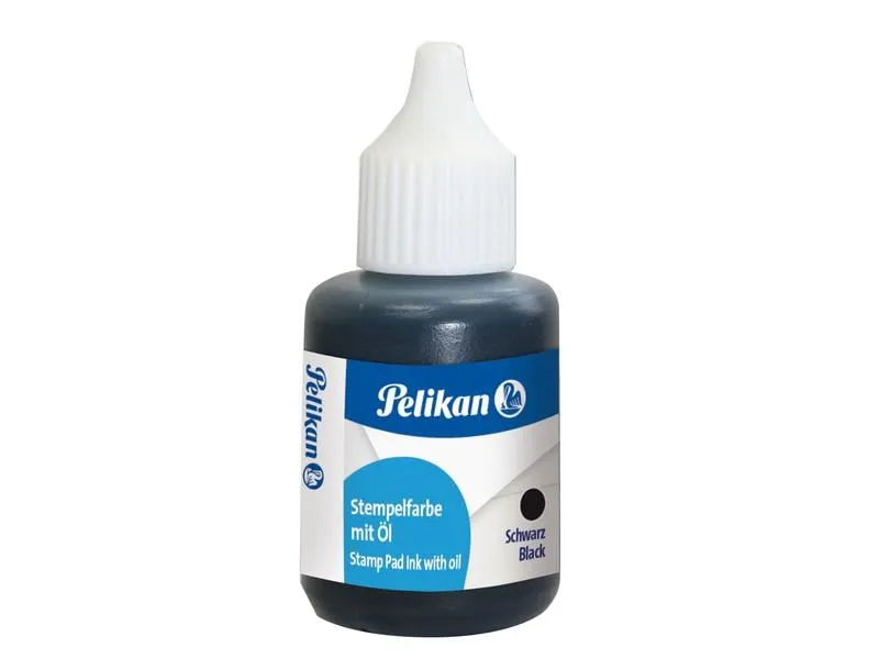 Pelikan Stempelfarbe mit Öl 30 ml, Schwarz Pelikan Stempelfarbe mit Öl 30 ml, Schwarz