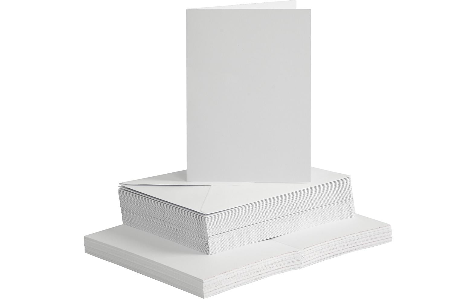 Creativ Company Blankokarte und Couvert 10.5 x 15 cm, 50 Stück, Weiss Creativ Company Blankokarte und Couvert 10.5 x 15 cm, 50 Stück, Weiss