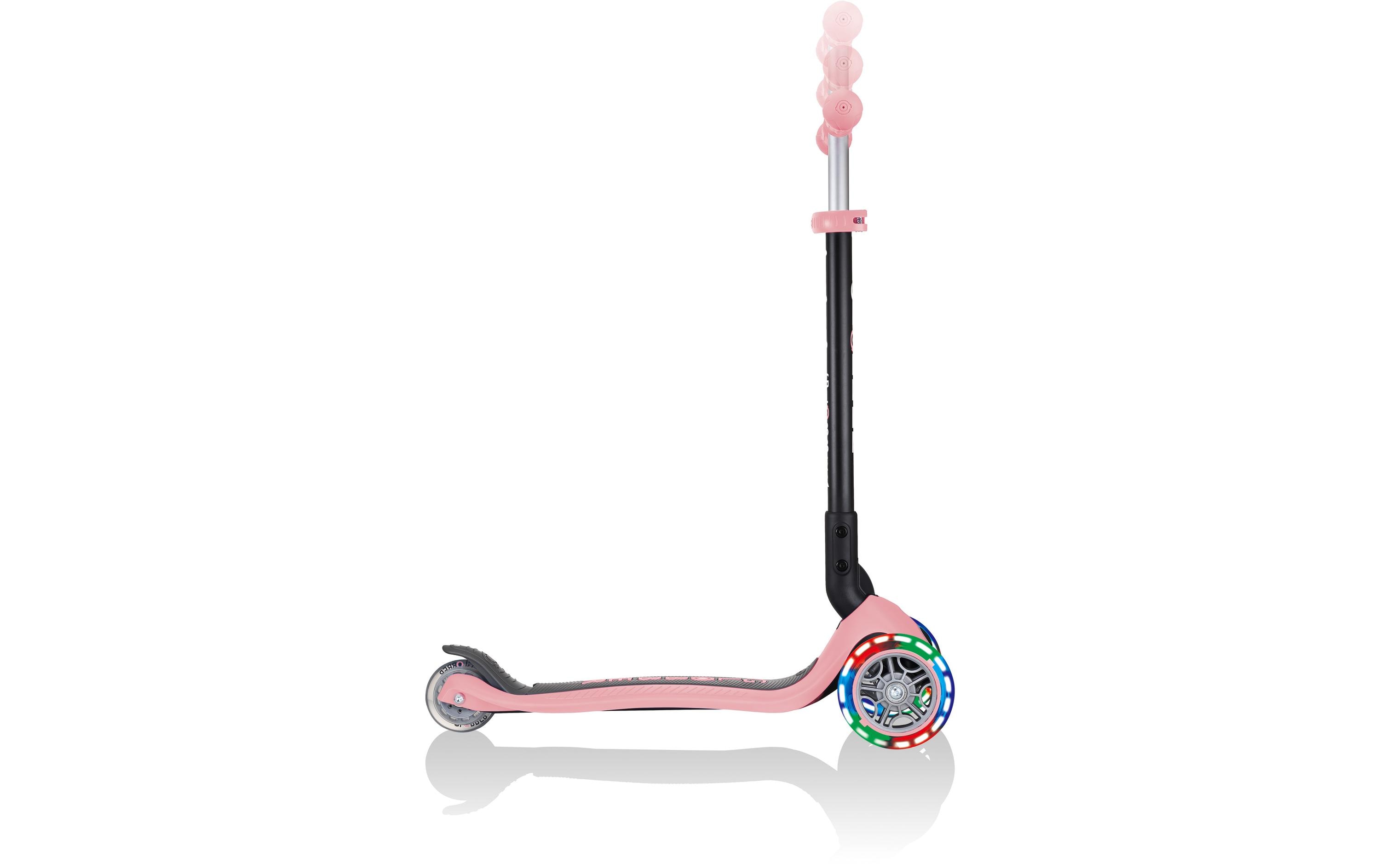 GLOBBER Scooter GO UP Foldable Plus Lights, Pastel Rosa
