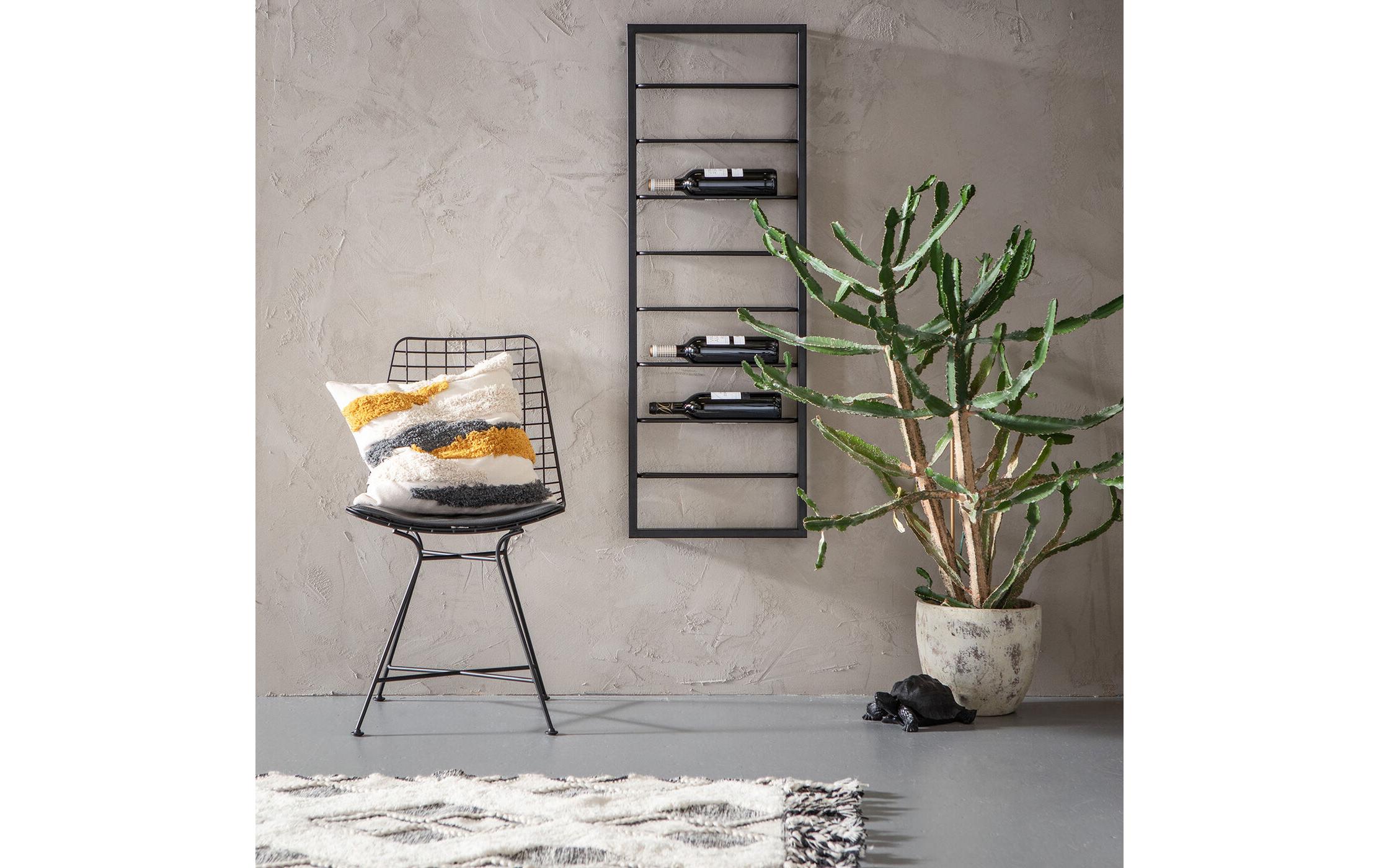 Kare Weinregal Bistro 42 x 120 cm, Schwarz