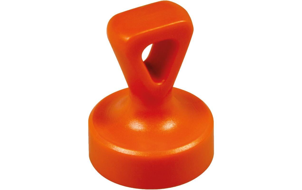 Berec Haftmagnet mit Öse, Ø 17 mm 2 Stück, Orange