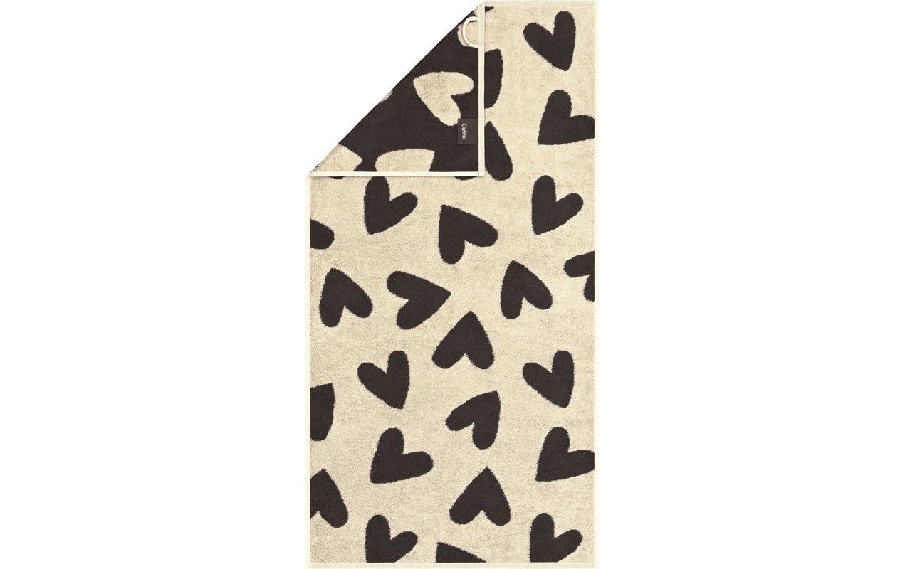 Cawö Duschtuch Heart Beats 70 x 140 cm, Grau