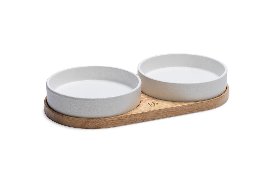 Designed by Lotte Kera Dinnerset Katze Lojs 34 × 17, 3 × 5.5 cm, weiss