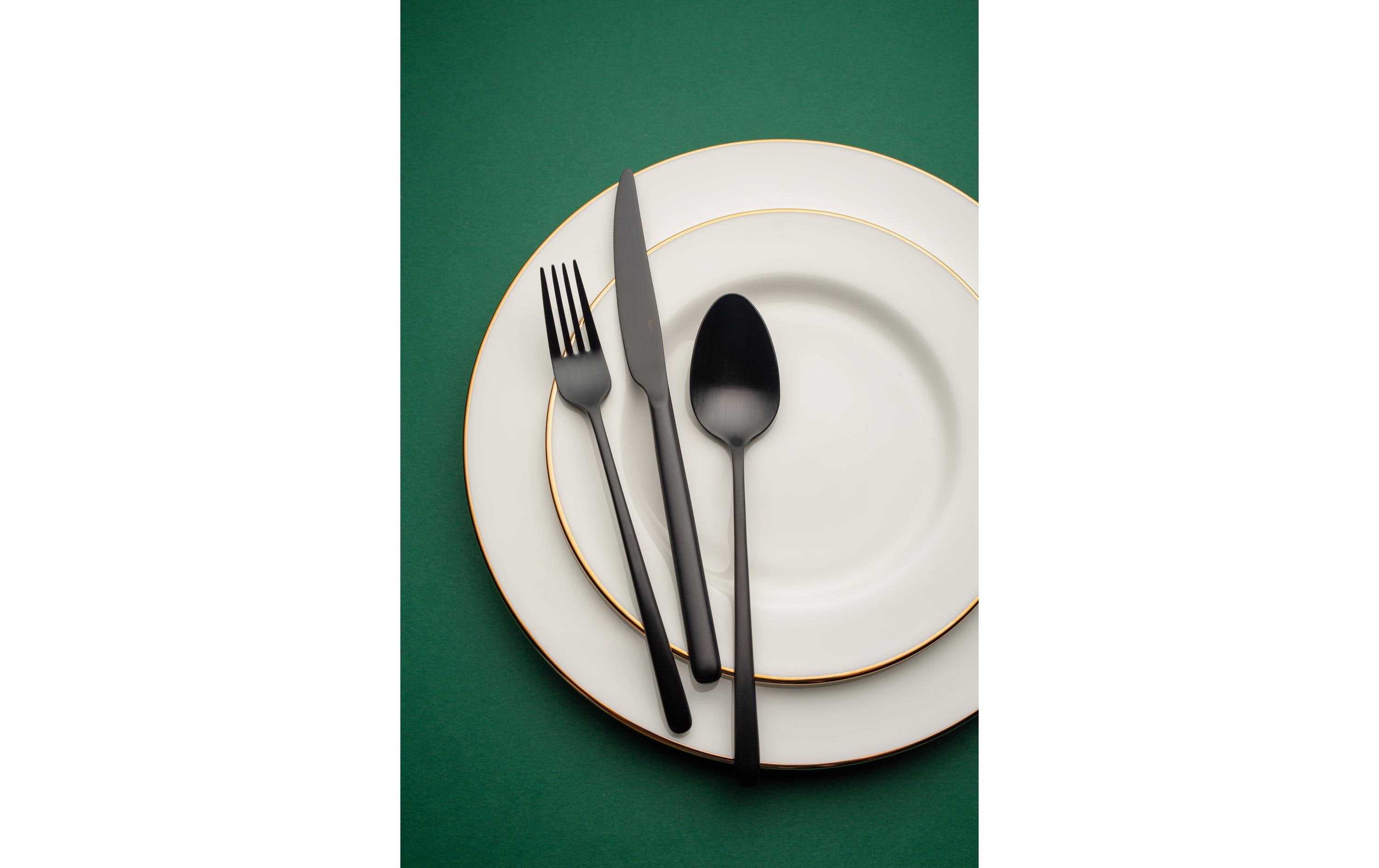 Sola Besteck-Set Calgary PVD 24-teilig, Schwarz matt