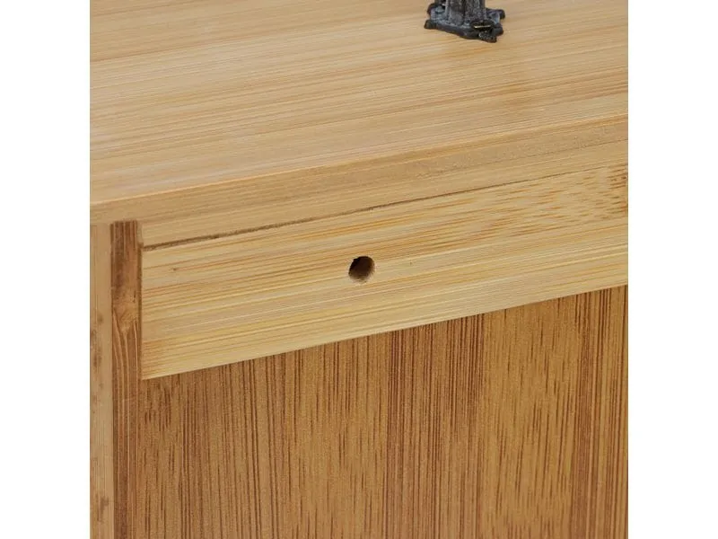 relaxdays Teebeutel-Box Hellbraun/Kupfer
