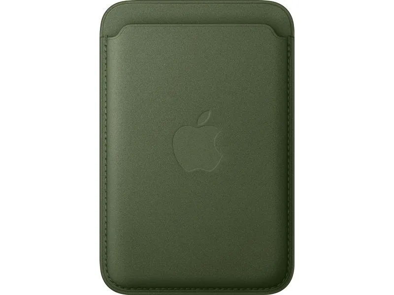 Apple iPhone Fine Woven Wallet mit MagSafe Moosgrün