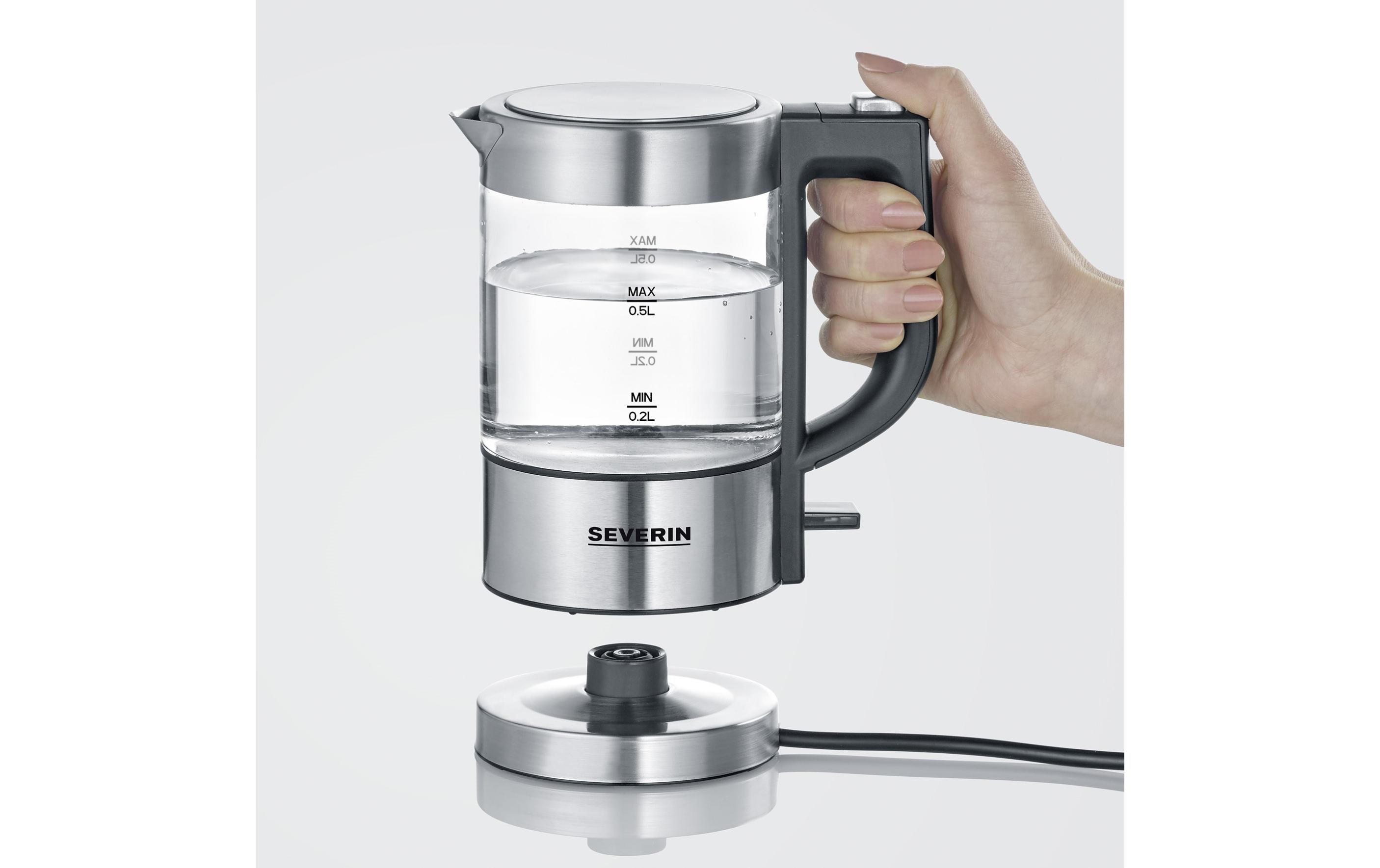 Severin Wasserkocher WK 3472 0.5 l, Grau/Silber