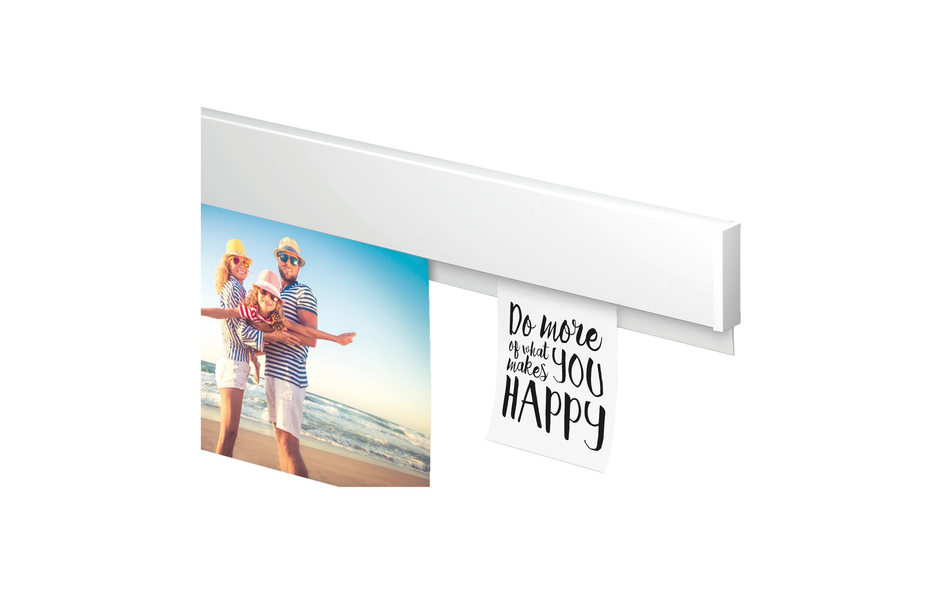 Maul Wandklemmschiene MAULgrip 2 mm, 1 Stück, Weiss