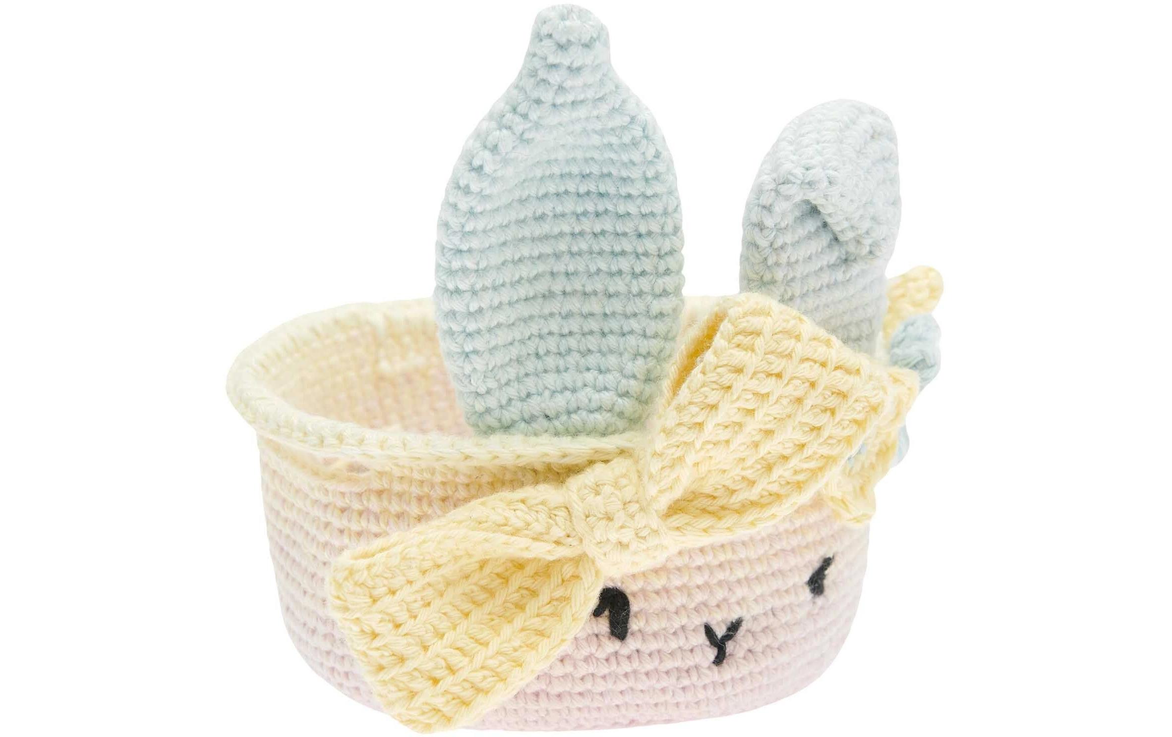 Rico Design Osterbastelset Häkeln Ricorumi Osterkörbchen, Pastell