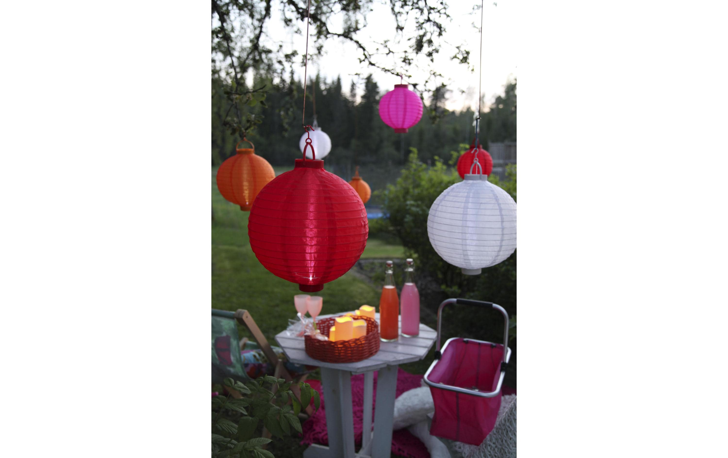 Star Trading Lampion Solar Festival 20 cm, Rosa Star Trading Lampion Solar Festival 20 cm, Rosa