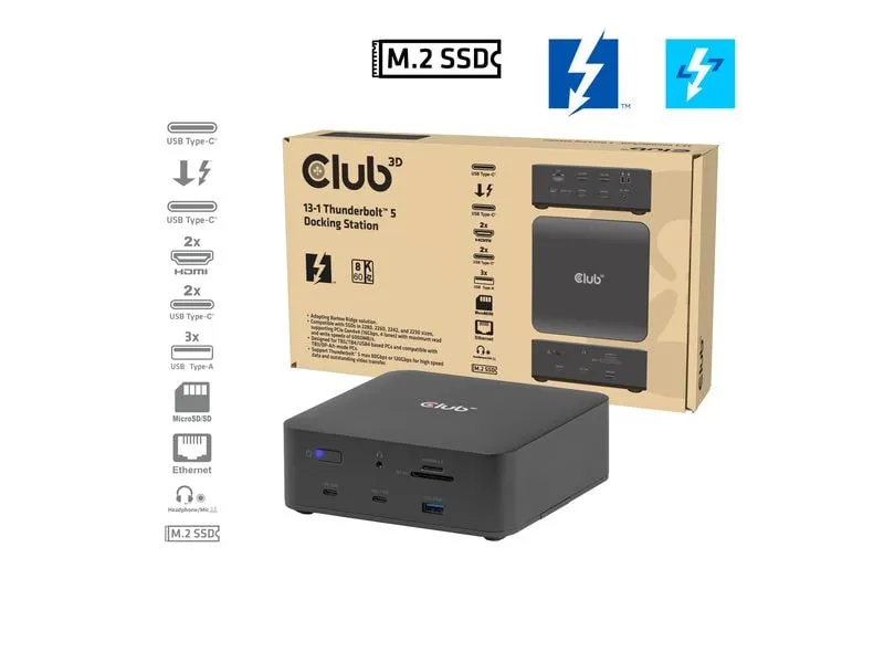 Club 3D Dockingstation Thunderbolt 5 Hub 13-1 CSV-2562
