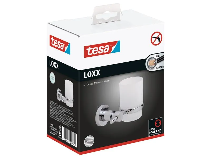 tesa Loxx Zahnbürstenhalter ohne Bohren, silber