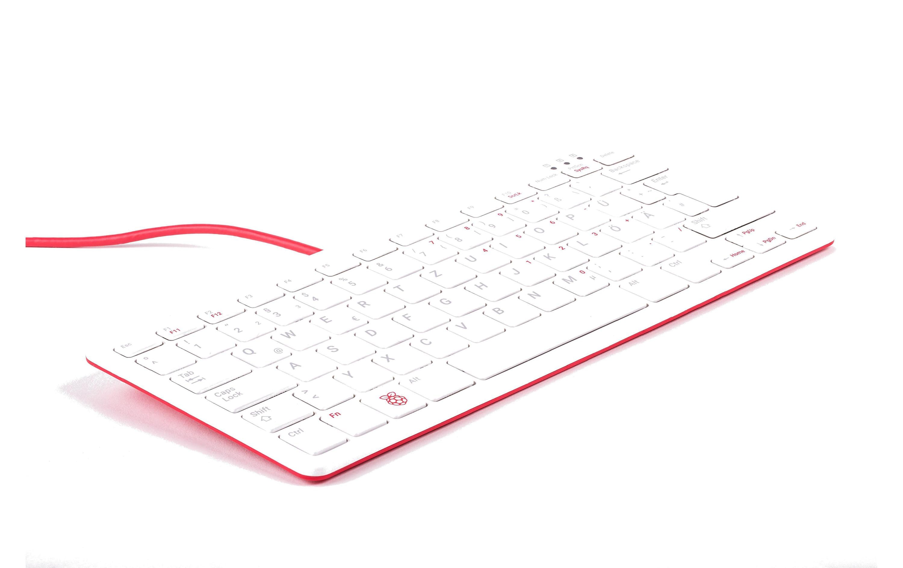 Raspberry Pi Tastatur DE Rot/Weiss Raspberry Pi Tastatur DE Rot/Weiss