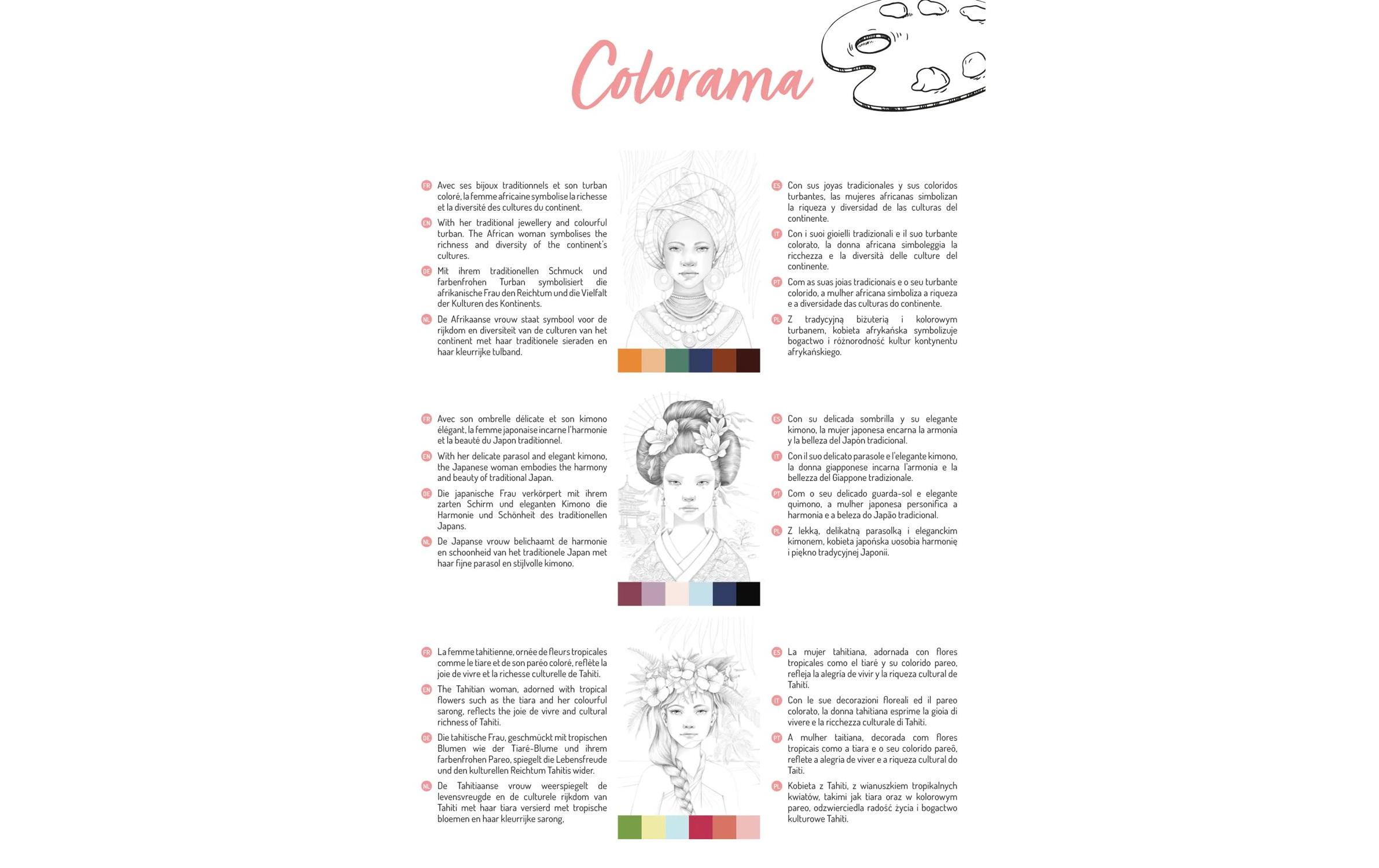 Clairefontaine Malblock Odelia Frauen A4, 20 Blatt, 6 Motive Clairefontaine Malblock Odelia Frauen A4, 20 Blatt, 6 Motive