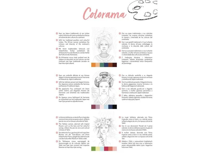 Clairefontaine Malblock Odelia Frauen A4, 20 Blatt, 6 Motive Clairefontaine Malblock Odelia Frauen A4, 20 Blatt, 6 Motive