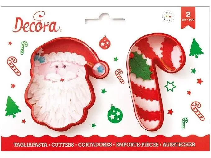 Decora Ausstechförmchen Zuckerstange Kunststoff Rot 2er-Set Decora Ausstechförmchen Zuckerstange Kunststoff Rot 2er-Set