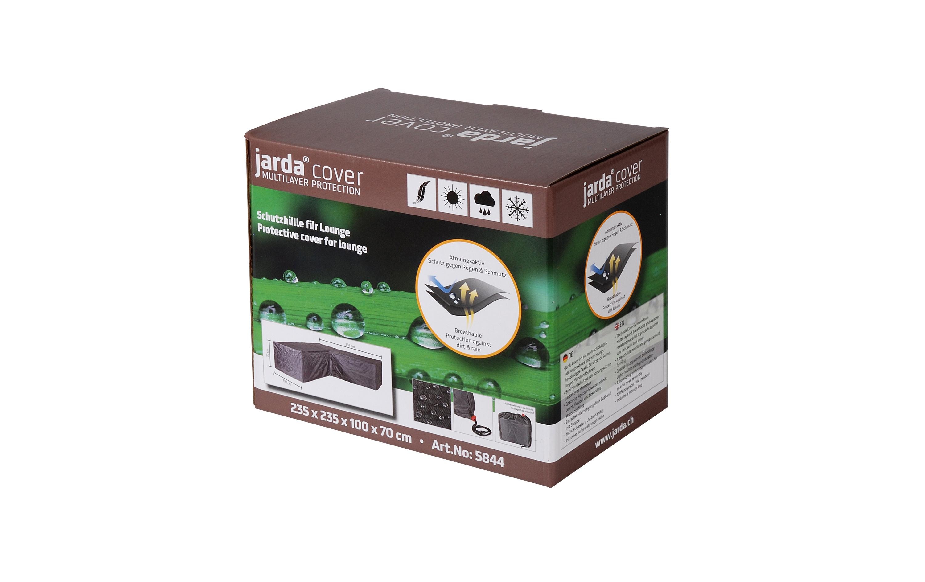 Jarda Cover Schutzhülle 235 x 235 x 100 x H 70 cm, Loungehülle, L-Form