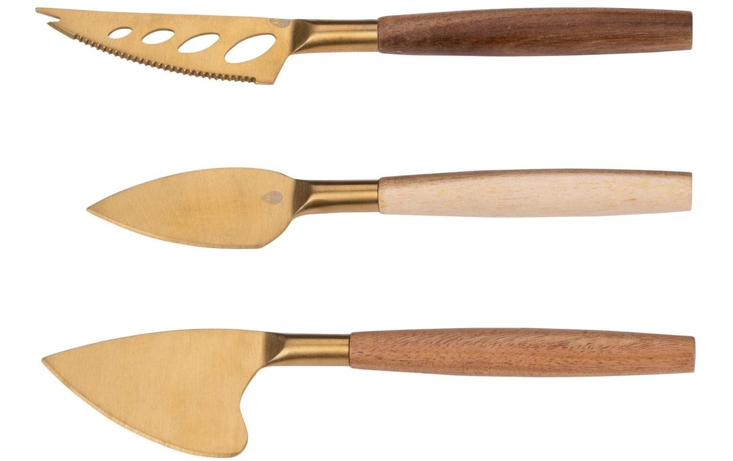 ALPINA Käsemesser-Set 3 Stück, Braun/Gold