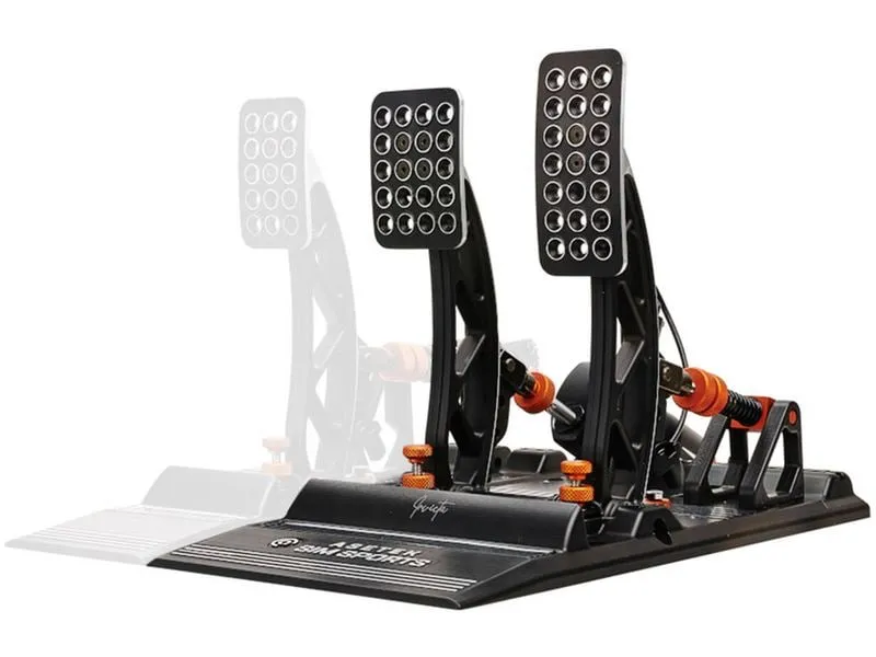 Asetek Racing Invicta Accelerator and Brake Pedal Aluminium Schwarz Orange Asetek Racing Invicta Accelerator and Brake Pedal Aluminium Schwarz Orange
