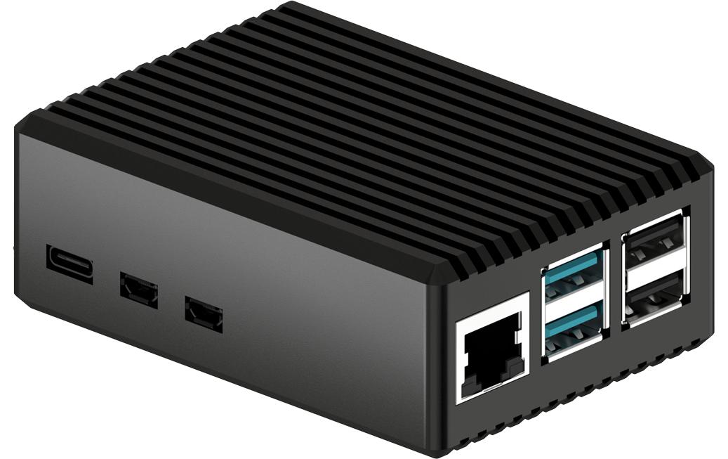 jOY-iT Gehäuse Aluminium Schwarz, für Raspberry Pi 5