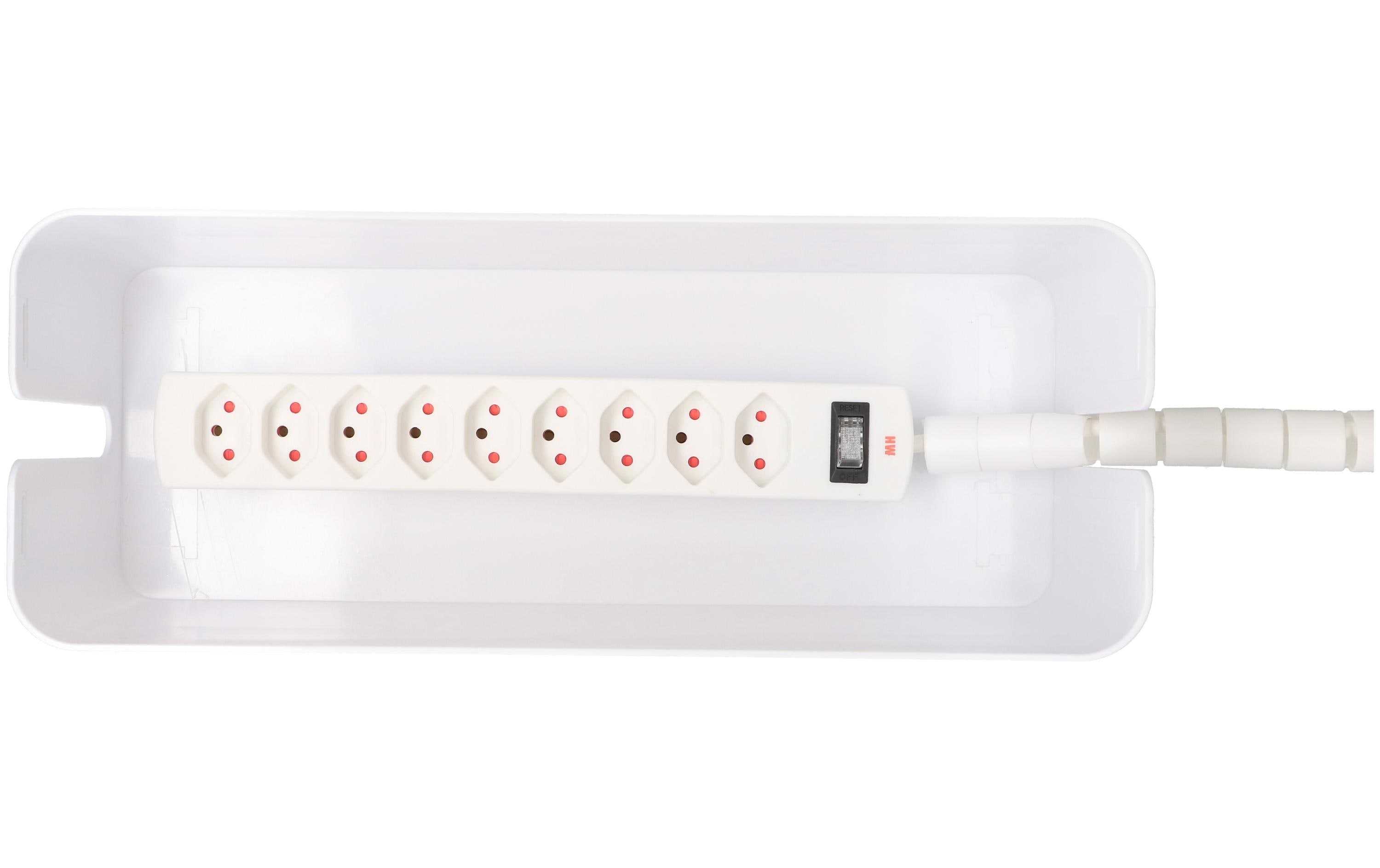 Max Hauri Kabelbox mit Steckerleiste 9x T13 Weiss