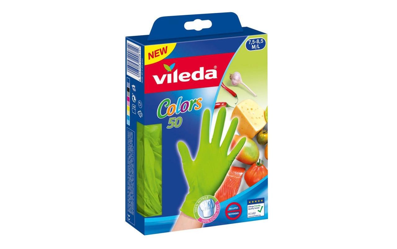 Vileda Einweghandschuh HS Nitril Colors M/S 50 Stück
