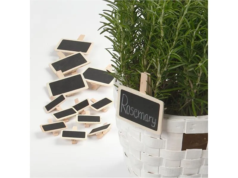 Creativ Company Minikreidetafel mit Klammern 4 x 2 cm, 12 Stück Creativ Company Minikreidetafel mit Klammern 4 x 2 cm, 12 Stück