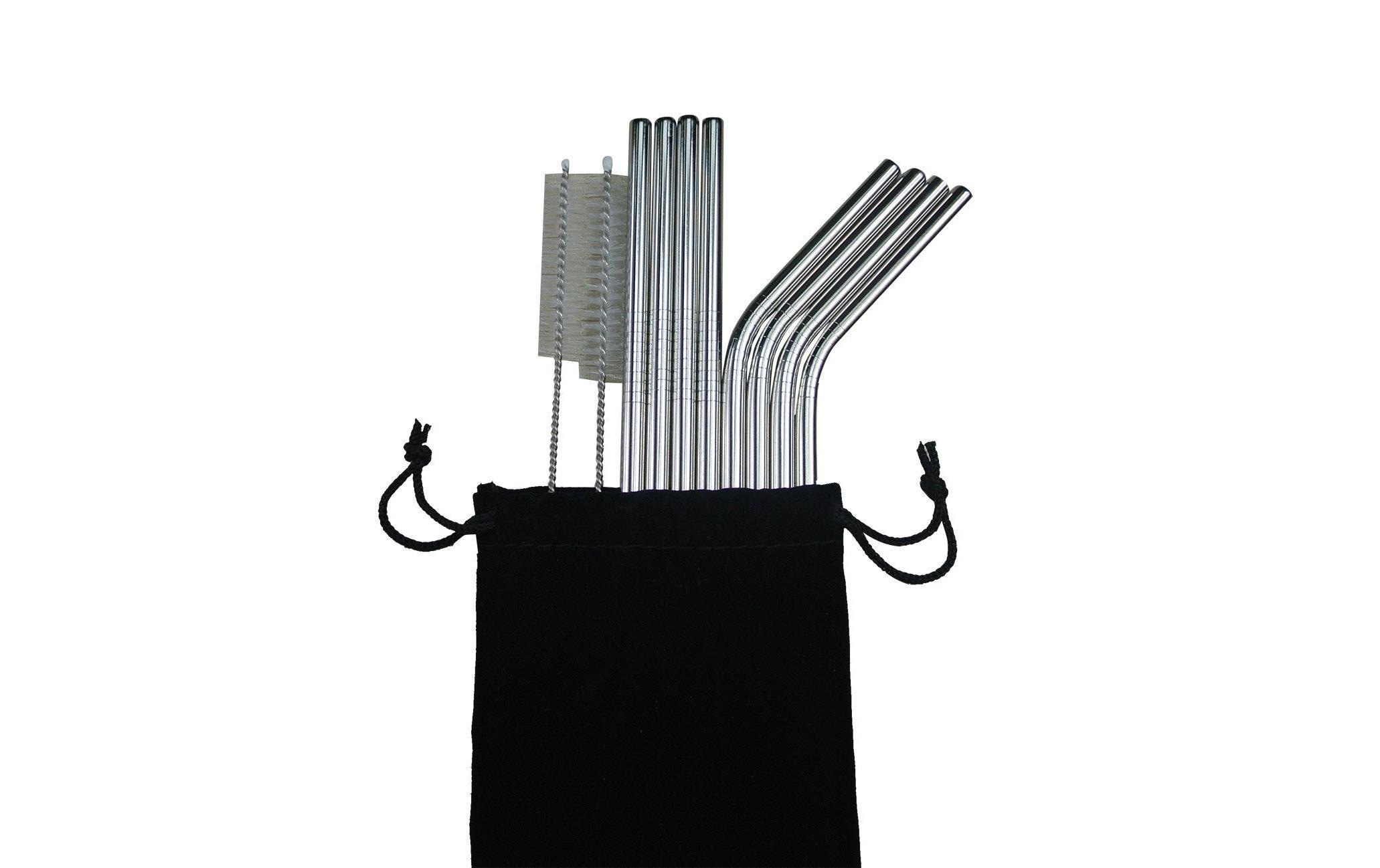 FTM Strohhalm Stainless 8 Stück, Silber