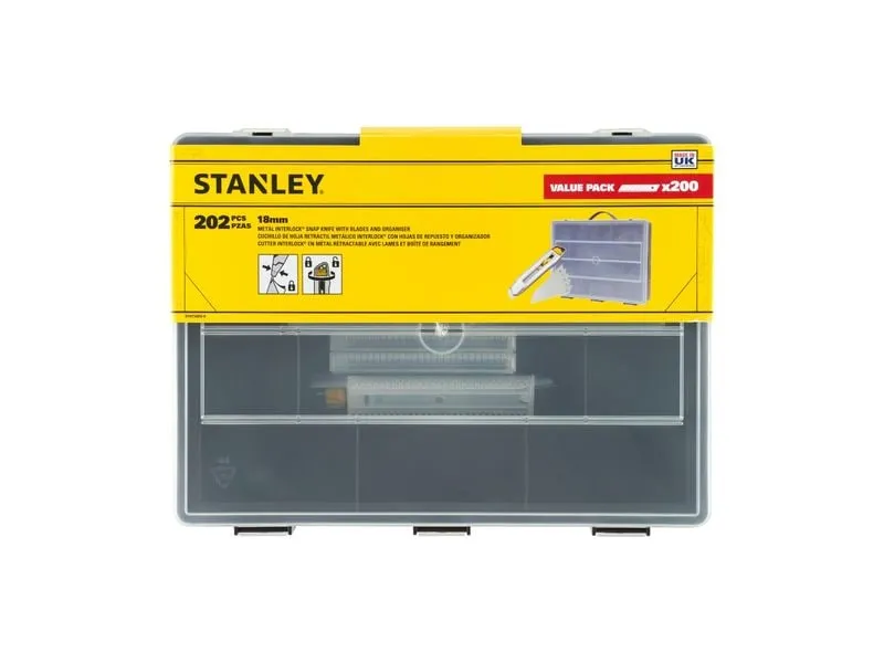 Stanley Cutter 18 mm mit 200 Klingen in Sortimentsbox Stanley Cutter 18 mm mit 200 Klingen in Sortimentsbox