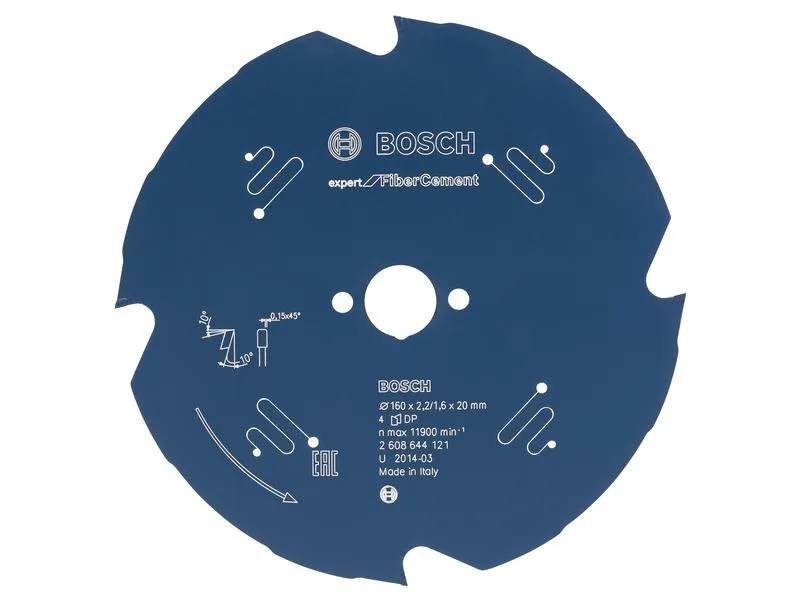 Bosch Professional Kreissägeblatt Expert Fibre Cement, 140 x 1.8 x 20 mm, Z 4