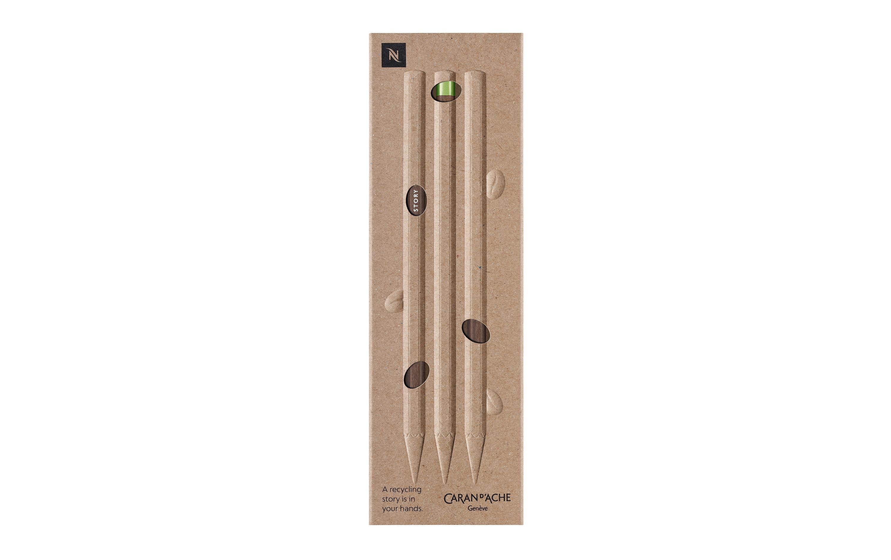 Caran d'Ache Bleistift Swiss Wood Nespresso HB, 3er Set