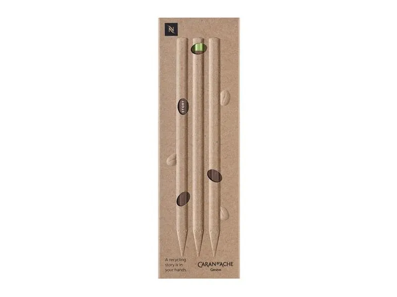Caran d'Ache Bleistift Swiss Wood Nespresso HB, 3er Set