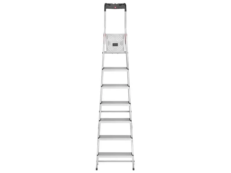 Hailo Bockleiter L60, Alu, mit Arbeitsschale 7 Stufen Hailo Bockleiter L60, Alu, mit Arbeitsschale 7 Stufen