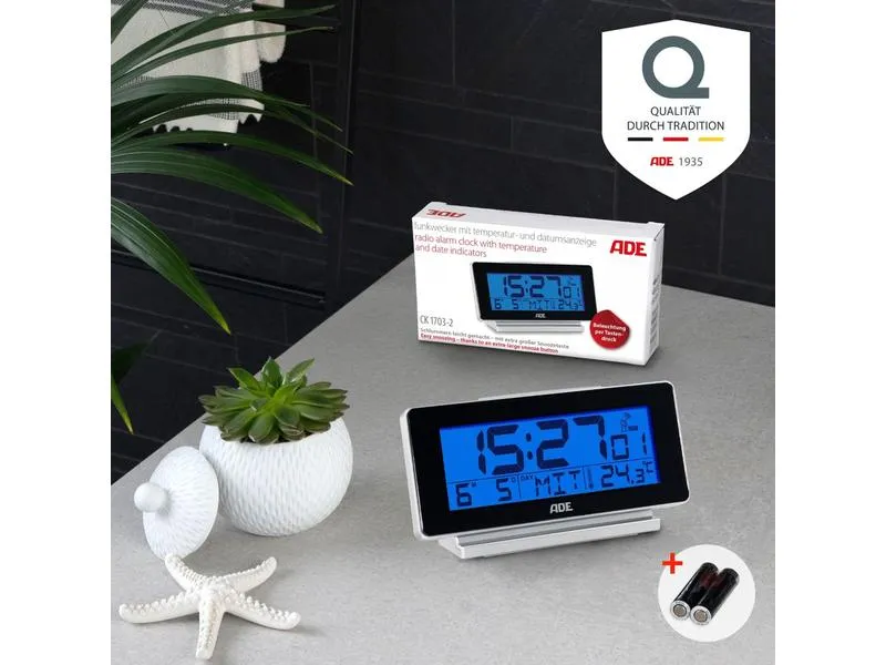 ADE Digitalwecker Temperatur-& Datumsanzeige ADE Digitalwecker Temperatur-& Datumsanzeige