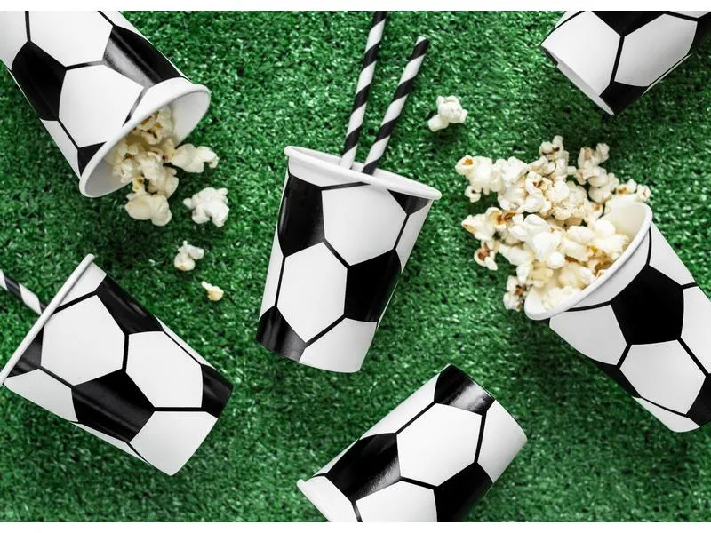 Partydeco Einwegbecher Fussball 260 ml, 6 Stück, Schwarz/Weiss Partydeco Einwegbecher Fussball 260 ml, 6 Stück, Schwarz/Weiss