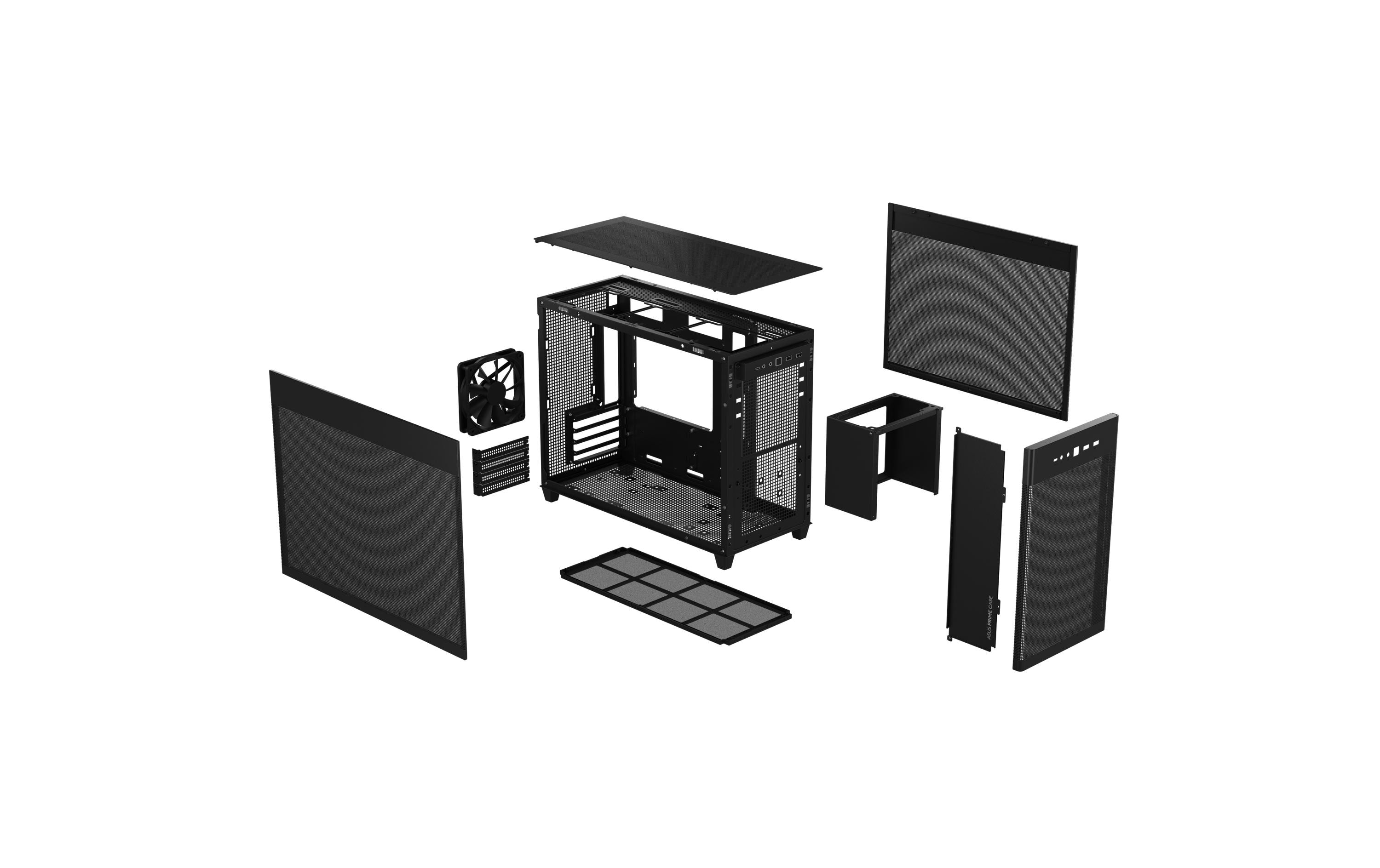 ASUS PC-Gehäuse AP201 MicroATX Schwarz