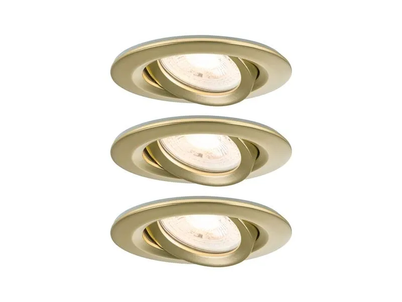 Paulmann Einbauleuchte Nova Plus 3-Set Gold