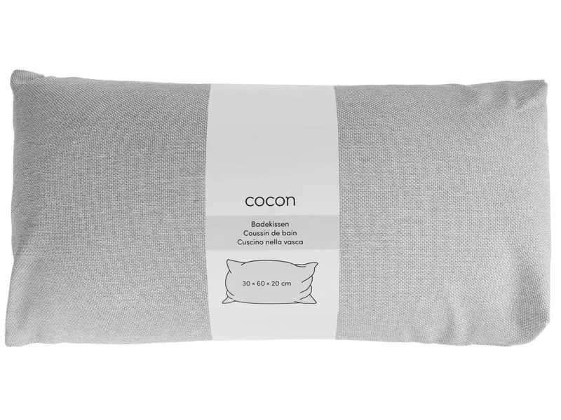 COCON Badekissen 30 x 60 x 20 cm, Grau
