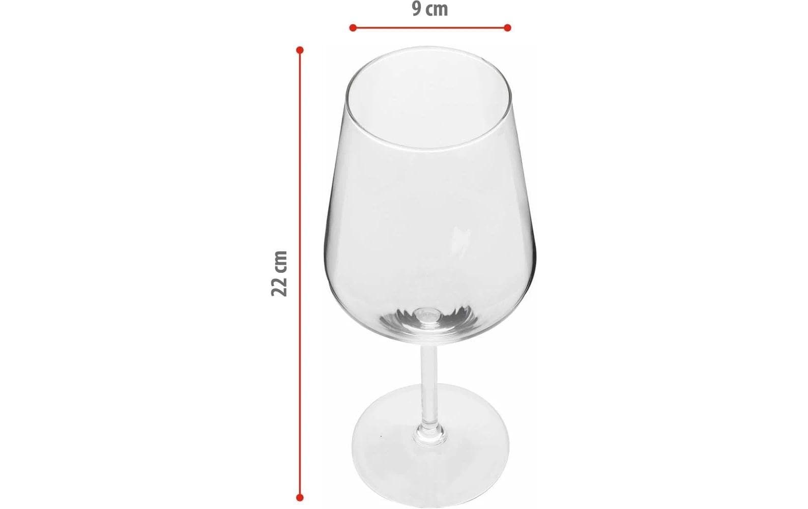 alpina Weingläser für Rotwein 530 ml, 6 Stück, Transparent