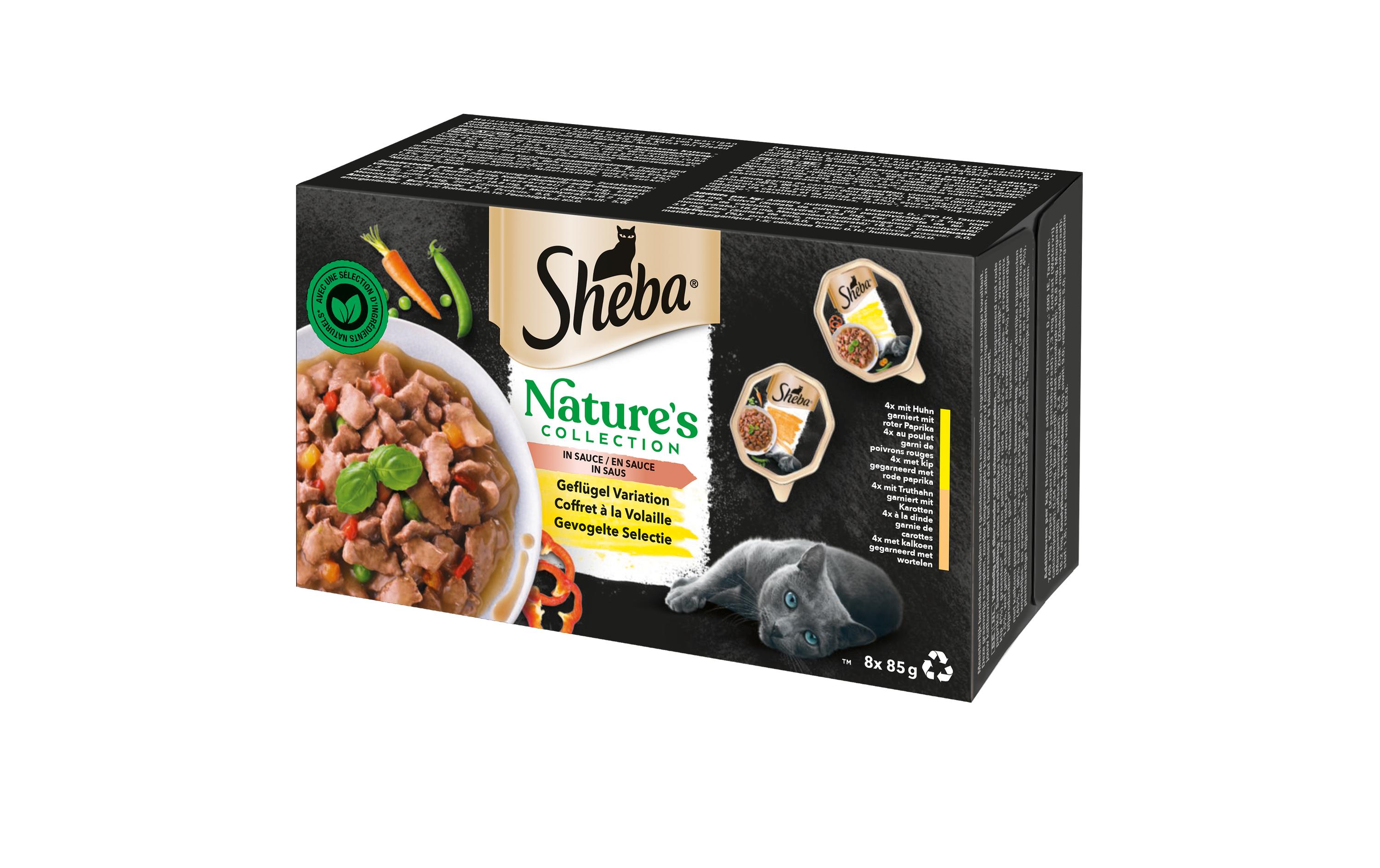 Sheba Nassfutter Natures Collection Sauce – Geflügel, 8 x 85 g
