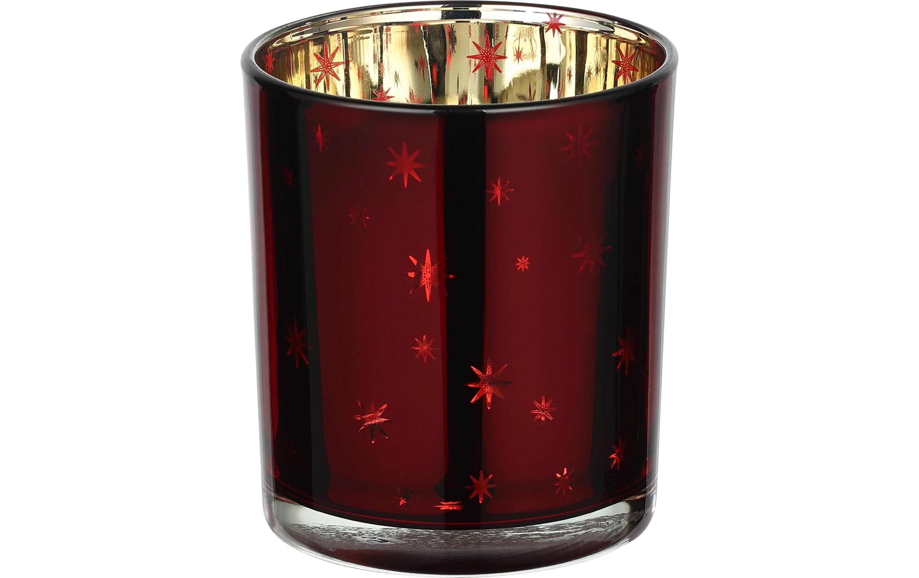 EGLO Teelichthalter Lukut 8 cm Gold/Rot, Glas