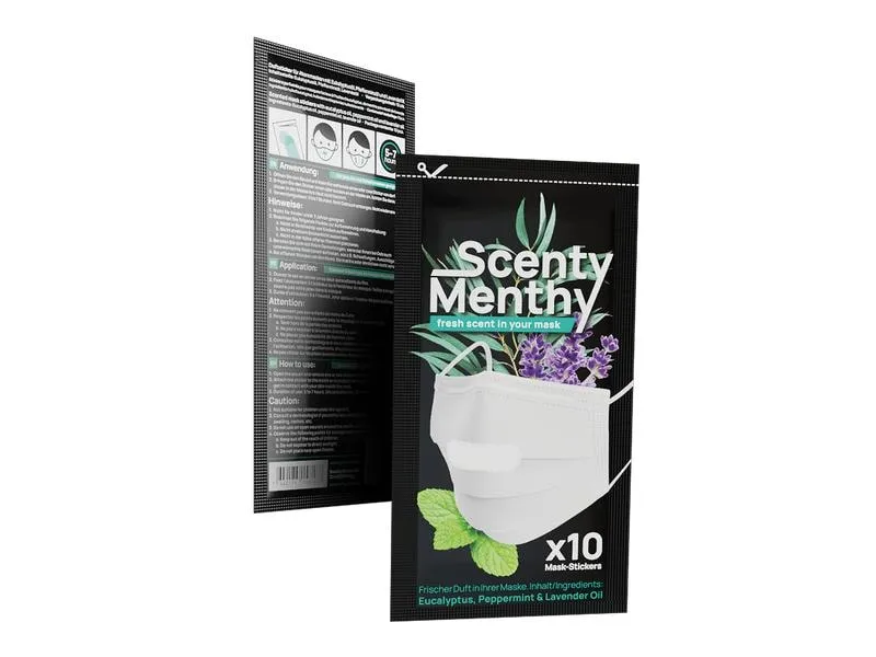 Scenty Menthy Aromasticker für Hygienemaske, 10 Stück