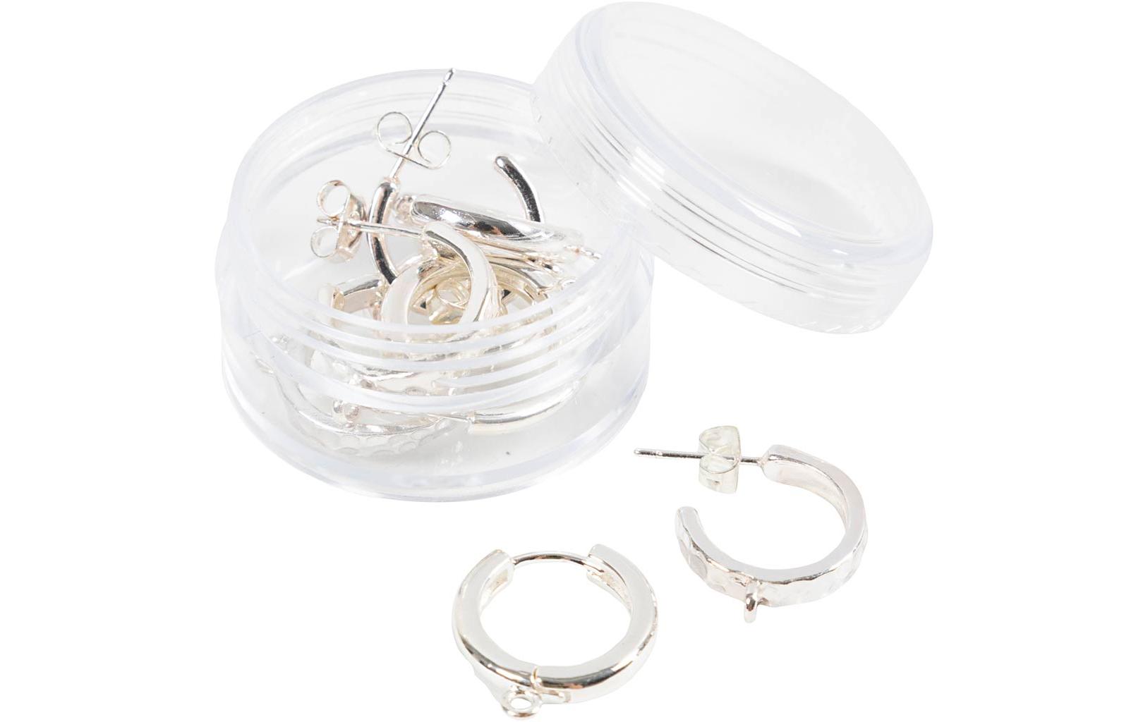 Creativ Company Ohrring 2 x 2 Paar, Versilbert Creativ Company Ohrring 2 x 2 Paar, Versilbert